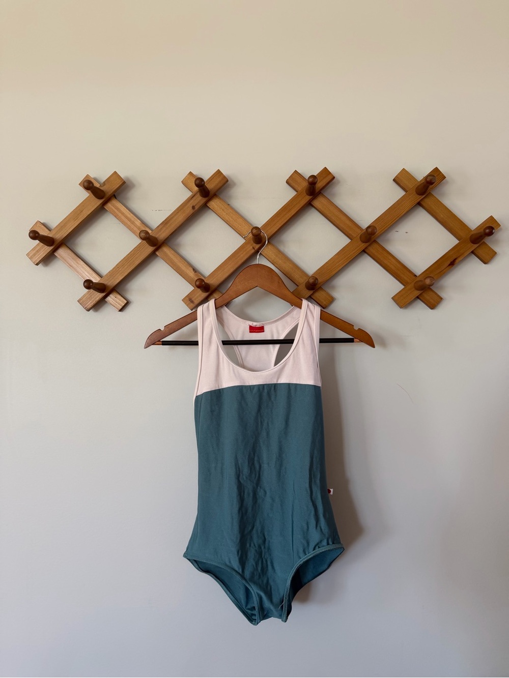 Yumiko Erica Ballet Leotard Teal & White Size M Racerback